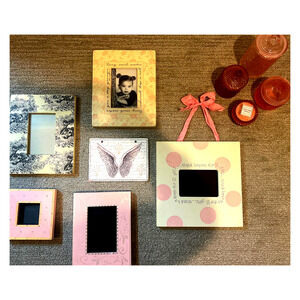 Pretty In Pink Girls Room Decor Frames Candle and Accessories